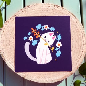 🎨  Print carré - Colorfull Cat