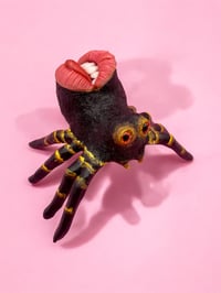 Image 3 of Spider with Human Mouth - Surreal Pop Sculpture in Polymer Clay (Unique Piece)