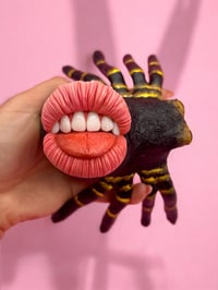 Image 1 of Spider with Human Mouth - Surreal Pop Sculpture in Polymer Clay (Unique Piece)