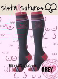 Image 6 of Breast Cancer Awareness - Long Compression Socks