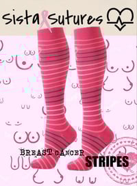 Image 7 of Breast Cancer Awareness - Long Compression Socks