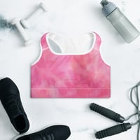 Image 5 of Padded Sports Bra Pink