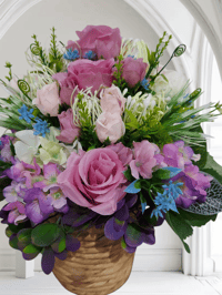 Artificial Sympathy Flower Basket