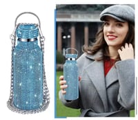 Image 4 of Perla Diamond Tumbler 17oz, 25oz, 32oz | 24K Rose Gold