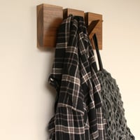 Image 4 of Wood coat rack, 2 pegs. 