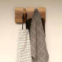 Image 2 of Wood coat rack, 2 pegs. 