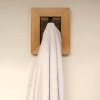 Image 4 of Wood wall hook with decorative frame.