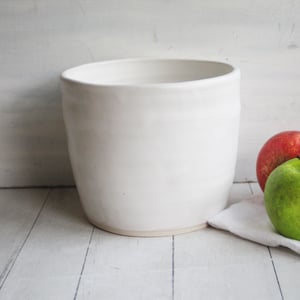 Image of Extra Large Utensil Holder, Matte White Kitchen Crock Organizer, Made in USA
