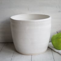 Image 6 of Extra Large Utensil Holder, Matte White Kitchen Crock Organizer, Made in USA