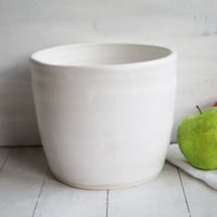 Image 8 of Extra Large Utensil Holder, Matte White Kitchen Crock Organizer, Made in USA
