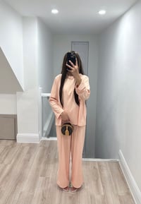 Image 1 of Light Pink Long Sleeve Rib Set