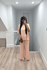 Image 1 of Light Pink Short Sleeve Rib Set
