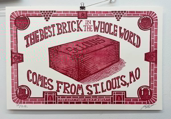 Image of STL BRICK poster
