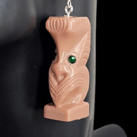 Image 6 of Katiki Maori No.1 Tiki Mug Dangle Earrings 