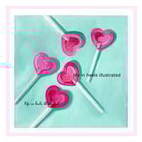 Image 1 of PRINT:  PINK LOLLIPOPS
