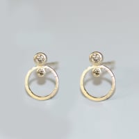 Image 2 of Mini Circle Stud Earring