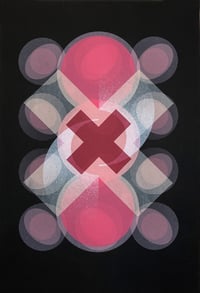 Geo 5 | Pink ovals and X