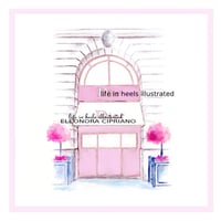 Image 1 of FASHION ILLUSTRATION ART PRINT:  THE PARIS SHOPPE