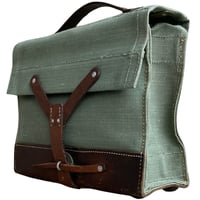 Image 2 of SWISS ARMY AMMO LEATHER AND CANVAS CARRYING CASE  C.1964