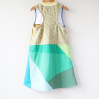 Image 3 of colorblock hello kitty rainbow 7/8 patchwork courtneycourtney sleeveless racerback tank dress sanrio