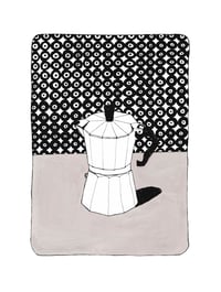 Image 1 of Coffee Pot with Wallpaper