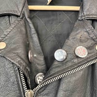 Image 4 of Hand Painted Misfits Leather Jacket 80s M