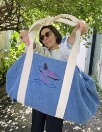 Image 1 of  PRE-COMMANDE - Sac week end brodé "LIBERTE"- Collab' ADOLIE