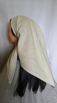 Image 1 of Large Linen Bandana in Undyed Natural 