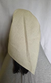 Image 4 of Large Linen Bandana in Undyed Natural 