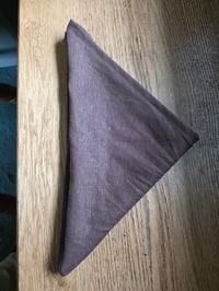 Image 4 of Large Linen Bandana in Brown