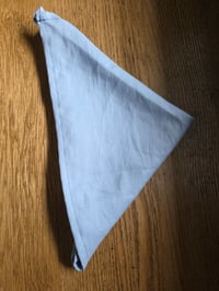 Image 4 of Large Linen Bandana in Sky Blue 
