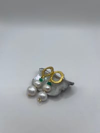 Fresh Water Pearl Circle Drop Earrings