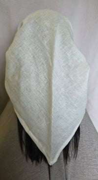 Image 3 of Large Linen Bandana in White