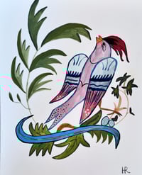 Folk Bird Painting