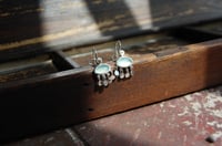 Image 2 of Chrysoprase tassel earrings 