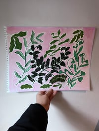 Image 1 of Ferns and Leaves Painting
