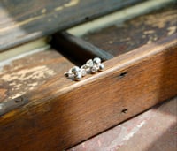 Image 2 of Tiny diamond bud earrings 