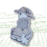 Image 1 of Vinyl Sticker Ms. Swoopy in Cottage Core