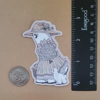 Image 3 of Vinyl Sticker Ms. Swoopy in Cottage Core