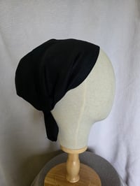 Image 2 of Linen Crown Cover with ties in Black 