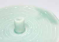 Image 3 of green swirly incense holder