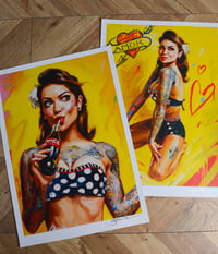 Image 1 of 2x 'PIN UP' Prints Double set