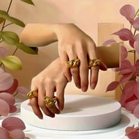 Image 3 of Chunky Croissant Ring 
