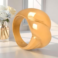 Image 1 of Chunky Croissant Ring 