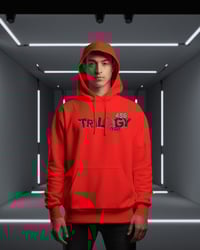 Image 2 of Trilogy456wear Red Bikelife Hoodie – Black Dice Logo