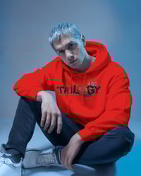 Image 1 of Trilogy456wear Red Bikelife Hoodie – Black Dice Logo