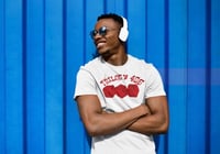 Image 2 of Trilogy456wear White Tee – Red Dice Stack