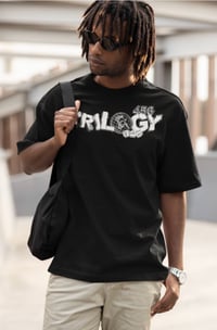 Image 1 of Trilogy456wear Black Tee – Grunge Dice Logo