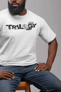 Image 3 of Trilogy456wear White Tee – Black Bikelife Logo