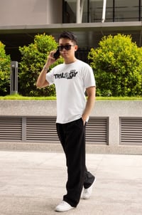 Image 5 of Trilogy456wear White Tee – Black Bikelife Logo